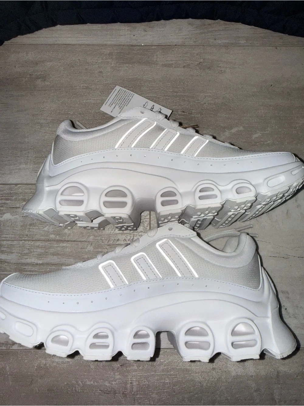 Adidas Adifom Megaride J White Silver Sneakers Size 5 youth  6.5 women NWT